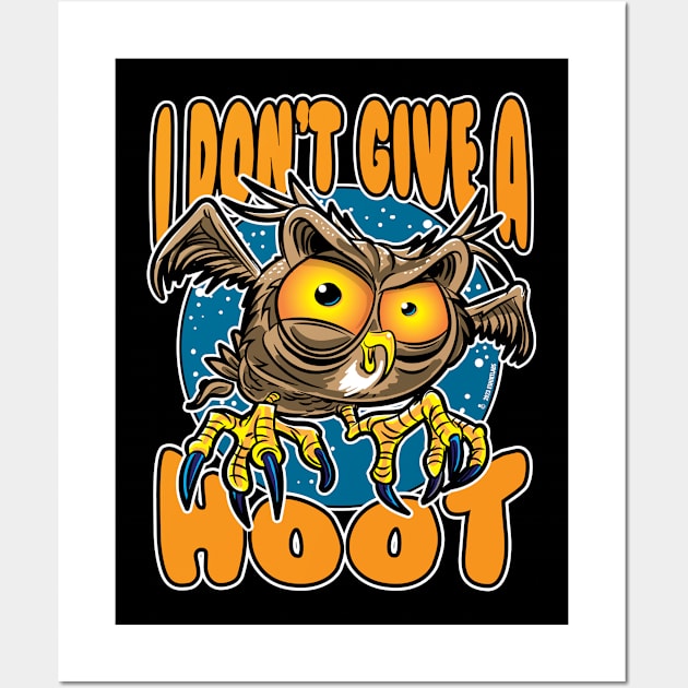 I Don't Give A Hoot Owl Wall Art by eShirtLabs